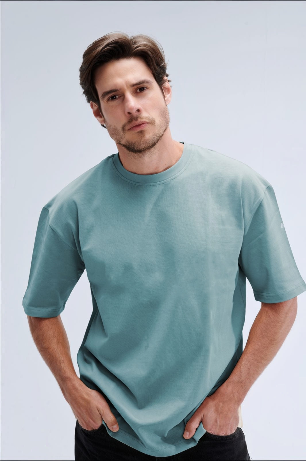Oversized Fit Mint Green Male T-Shirt